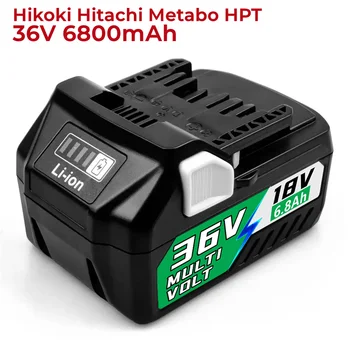 Модернизированный Многовольтный Литий-ионный аккумулятор 18 В/36 В 3,8 Ач/6,8 Ач для Аккумуляторных инструментов Hikoki Hitachi Metabo HPT 18V 36V, BSL36A18