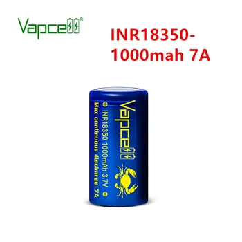 Бесплатная доставка Vapcell original INR 18350 1000 мАч 7a 3,7 В литий-ионный аккумулятор для электроинструмента фонарик