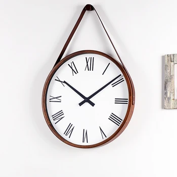 Роскошные настенные часы в скандинавском стиле с бесшумными стрелками в современной гостиной, Стильные настенные часы на кухне, Деревянный рельефный декор стен WK50WC
