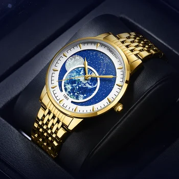 Модные мужские часы NIBOSI; креативные часы с картой звездного неба; Простые водонепроницаемые светящиеся часы от ведущего бренда класса Люкс; Кварцевые часы Relogio Masculino
