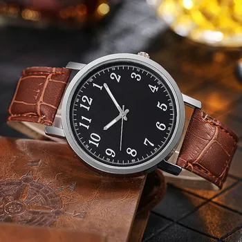 Мужские часы 2022 Роскошный Модный дизайн Кожаные часы Цифровые кварцевые Темпераментные Мужские часы Подарок Montre Homme Relogio Masculino