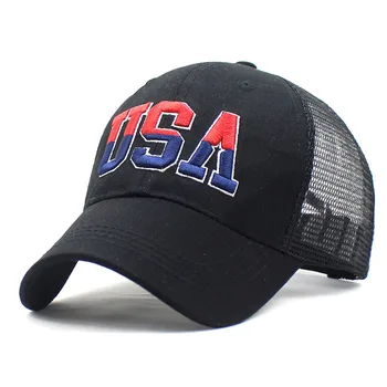 Бейсбольная кепка с буквенной вышивкой USA, солнцезащитная кепка с 3D вышивкой USA