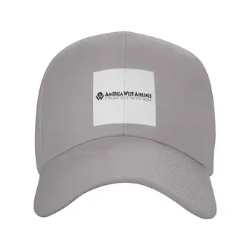 Джинсовая кепка с логотипом America West Airlines высшего качества, бейсболка, вязаная шапка