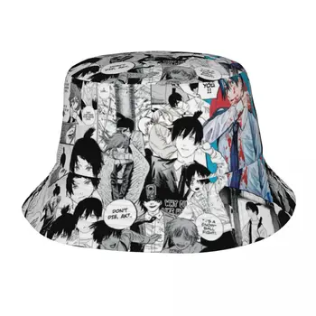 Модные Шляпы-ведро Aki Hayakawa Chainsaw Man Collage, Мужские, Женские, Легкие, Походные, Аниме, Рыболовные, Рыбацкие Шляпы, Головные уборы для путешествий