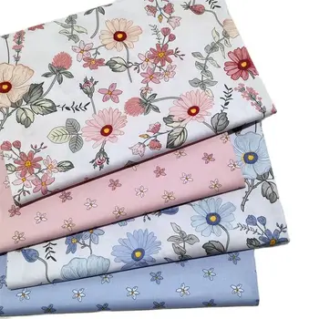 Корейская версия цветочного гибискуса из 100% хлопчатобумажной саржи, хлопчатобумажное постельное белье, платье, домашнее одеяло.