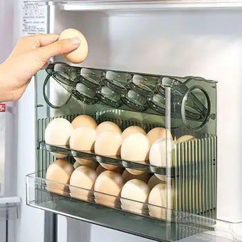 Органайзер для холодильника Многоразовый Холодильник Прозрачный ящик для хранения яиц Товары для дома