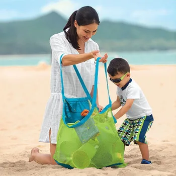 Уличные детские пляжные игрушки, сумка для быстрого хранения инструментов для рытья песка, сетчатая сумка для хранения разных вещей, Большая