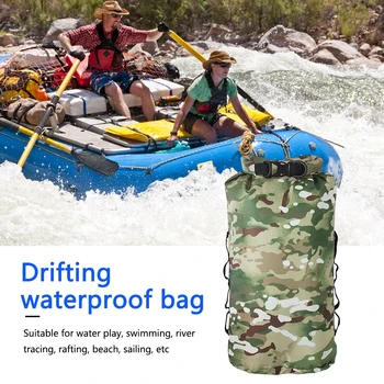 Водная плавающая сумка, камуфляжная дрейфующая сумка для рафтинга, Оксфордский надувной рюкзак для катания на лодках с регулируемой пряжкой для кемпинга на открытом воздухе