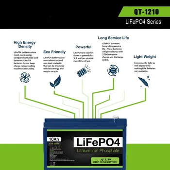 Литий железофосфатная батарея емкостью 10Ah 12V высокого класса LiFePO4 аккумулятор для электромобилей Для хранения электроэнергии электромобилей