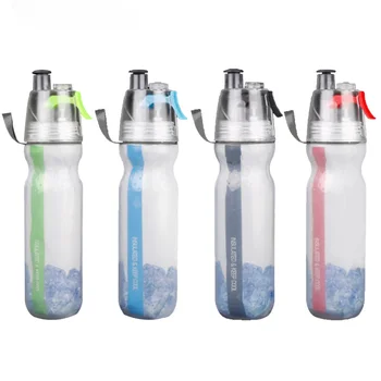Спрей Велоспорт Велосипед Спорт на открытом воздухе Бутылка для воды Двухслойный пластиковый стакан для воды С функцией сохранения холода Стакан для воды на открытом воздухе