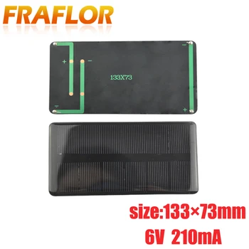 Быстрое зарядное устройство Fraflor 6V 210mA с солнечной зарядкой, 5 шт., прочное зарядное устройство из матового стекла, дорожная солнечная батарея для ПК, камеры телефона