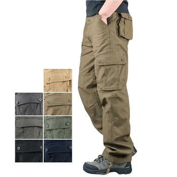 Тактические военные брюки-карго, мужские демисезонные Прямые брюки с множеством карманов, брюки для кемпинга, треккинга, Рыбалки, пеших прогулок.