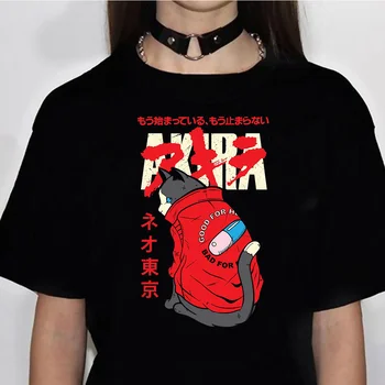 Женские футболки Akira, забавная уличная одежда, аниме-топ, графическая забавная одежда из манги