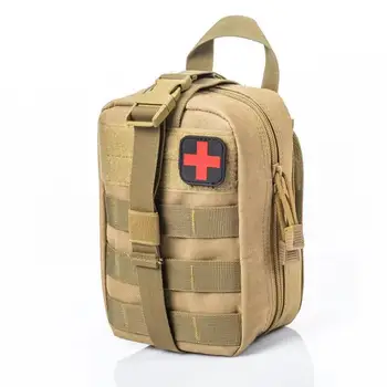 Контейнер для аптечки первой помощи для выживания, дорожная водонепроницаемая поясная сумка из ткани Оксфорд, тактическое снаряжение для альпинизма на открытом воздухе, безопасная сумка для кемпинга