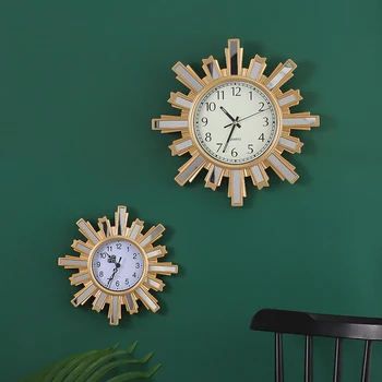 Простые бытовые настенные часы в скандинавском стиле, персонализированные бесшумные часы для гостиной, модные художественные украшения для настенных часов