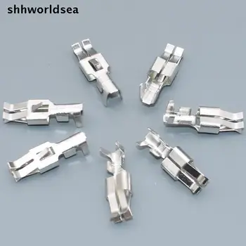 shhworldsea 500 шт./лот клеммные разъемы для автомобильного держателя предохранителя 6,3 мм, клеммы блока предохранителей 6,3 мм для VW и т.д.