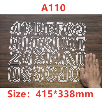 A110 Большие 26ШТ буквы алфавита для резки металла, трафарет для скрапбукинга, шаблон для тиснения своими руками, Бумажный фотоальбом, открытка