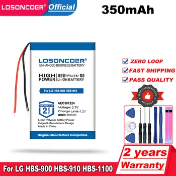 LOSONCOER 350 мАч AEC501224 Аккумулятор Для LG HBS-900 HBS-910 HBS-1100 Bluetooth Наушники Гарнитура Аккумулятор в наличии
