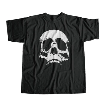 THE COOLMIND Мужская футболка с принтом черепа из 100% хлопка, мужская футболка с черепом, короткий рукав, крутая футболка, мужские футболки