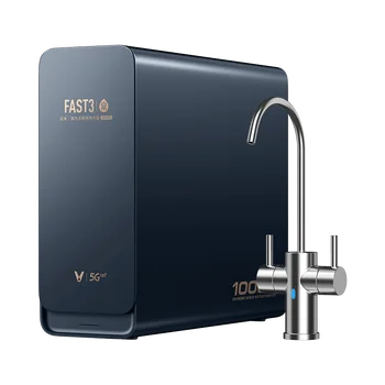 VIOMI-QUANXIAN Internet Water Purifier Fast 3 1000G Работает С приложением Mijia APP 4S Полностью Стеклянный Кран с Двойным Выпуском 2,2 Л / Мин RO 5 In1 Фильтр