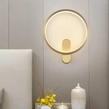 Современный настенный светильник TEMAR LED с индукционной латунью, креативное золотое бра для дома, гостиной, декора спальни