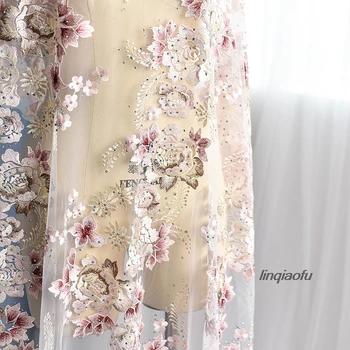 кружевная ткань с вышивкой свадебное платье одежда своими руками декоративная ткань Одежда свадебная ткань