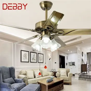 Потолочный вентилятор DEBBY Light Современная простая лампа с прямым пультом дистанционного управления для домашней гостиной