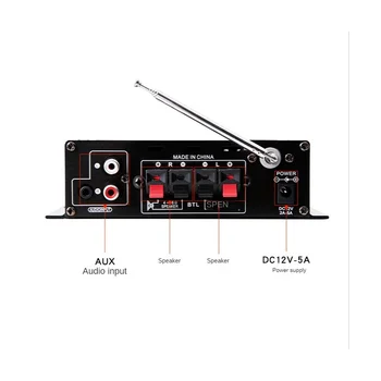 AK380 Hifi Аудио Домашние Цифровые Усилители Автомобильный Аудиозвук Мощность басов Bluetooth Усилитель FM USB SD Радио Сабвуфер Динамики