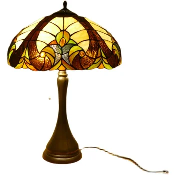 Винтажный стеклянный абажур в скандинавском стиле, металлическая настольная лампа, энергосберегающая лампа E27, светодиодная лампа Эдисона, теплый свет, прикроватная лампа для спальни
