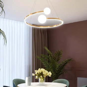 Светодиодный подвесной светильник, современный скандинавский креатив для столовой, гостиной, магазина, подвесной светильник, золотой свет