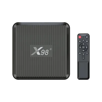 4K TV Box оснащен HDR10 + Четырехъядерным процессором ARM Cortex A35 2,4 G/5G wifi с кабельным пультом дистанционного управления 1G 8GB/2G 16G телеприставкой