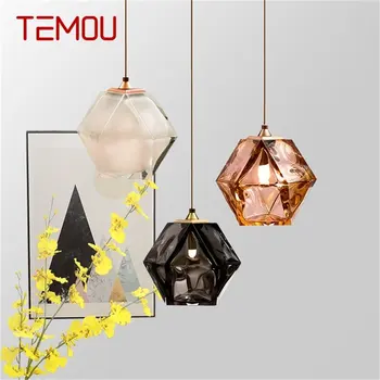 Креативный Подвесной светильник TEMOU Nordic, современный светодиодный светильник в форме шара, декоративный для домашней Гостиной