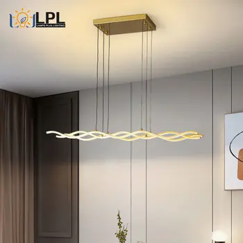 Минималистичная светодиодная столовая люстра для гостиной спальни кабинета Простая современная бытовая потолочная люстра для внутреннего освещения