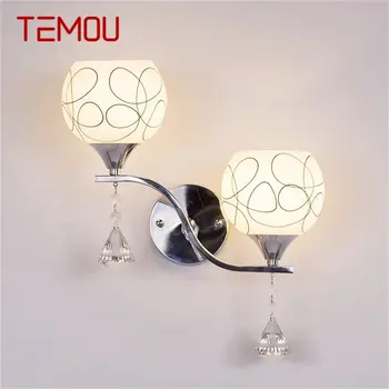 Настенные светильники TEMOU Современный светодиодный светильник с двумя лампами Простой внутренний светильник декоративный для дома гостиной
