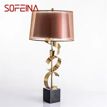 Современная настольная лампа SOFEINA, креативная светодиодная роскошная винтажная настольная лампа, модный декор для дома, спальни в отеле, гостиной