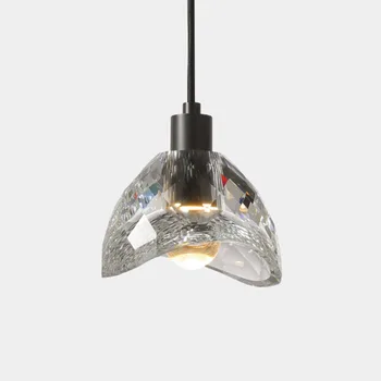 Роскошный хрустальный светодиодный подвесной светильник Nordic black copper, столовая, бар, кухня, подвесной светильник, спальня, Подвесной светильник