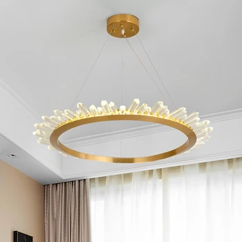 Современная светодиодная люстра K9 crystal для гостиной, столовой, подвесных светильников, светодиодных подвесных светильников, потолочных светильников золотого и черного цветов