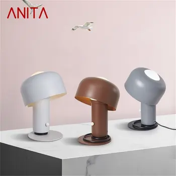 Настольная лампа ANITA Nordic Современный креативный дизайн Простой светодиодный декор Настольная лампа для спальни и кабинета