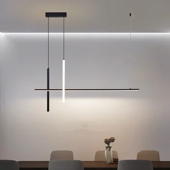 2023 Современные минималистичные светодиодные подвесные светильники с регулируемой яркостью для кухни Офисного стола столовой Люстры домашнего декора Люстры Светильники