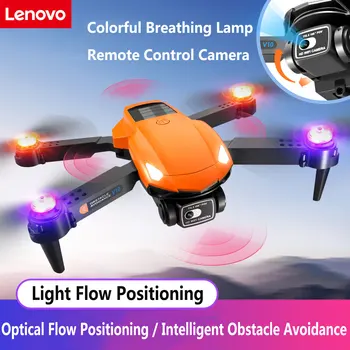 Беспилотный летательный аппарат Lenovo V10 с красочными огнями, БПЛА для обхода препятствий, аэрофотосъемка в формате HD, складной самолет с дистанционным управлением, 4-осевой самолет