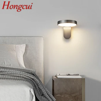 Современный медный настенный светильник Hongcui, 3 цвета, Простое креативное латунное бра для дома, Прикроватной тумбочки, декора кабинета.