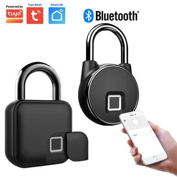 Tuya Smart Padlock Bluetooth Беспроводной замок с отпечатком пальца USB перезаряжаемый защитный замок без ключа Smart Life Control