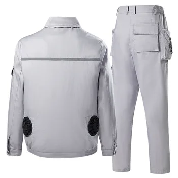 Летние куртки с кондиционером, Охлаждающая мужская одежда с вентилятором, Костюм для предотвращения теплового удара, Мужская рабочая одежда с USB-зарядкой