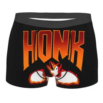 Мужские трусы-боксеры Honk Goose, черные металлические трусы с высокой воздухопроницаемостью, Высококачественные шорты с принтом, Идея подарка