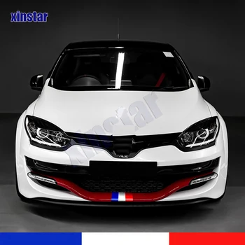 Виниловая наклейка с французским флагом спереди автомобиля для Renault Megane Mk3 RS 250 265 275 Sport GT