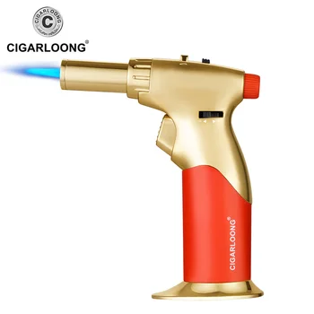 Ветрозащитный пистолет для прикуривания сигар с струйным пламенем, надувное регулируемое пламя CB-0121