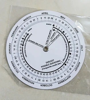 колесо калькулятора беременности из ПВХ, 1 шт., гониометр беременности, калькулятор ожидаемой даты рождения