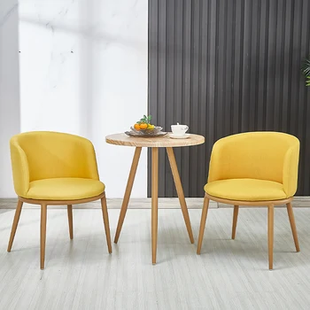 Популярные коммерческие стулья Современный простой ленивый домашний досуг, имитация цельного дерева в скандинавском стиле, креативный ресторан для взрослых.
