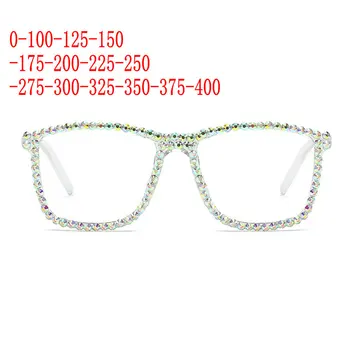 Очки, блокирующие синий свет, женские очки в оправе из горного хрусталя, очки для дальнозоркости, очки для близорукости FML