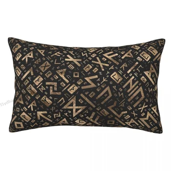 Наволочка с рисунком древних рун Футарк, чехлы для подушек в стиле викингов, домашний диван, стул, декоративные чехлы для рюкзаков